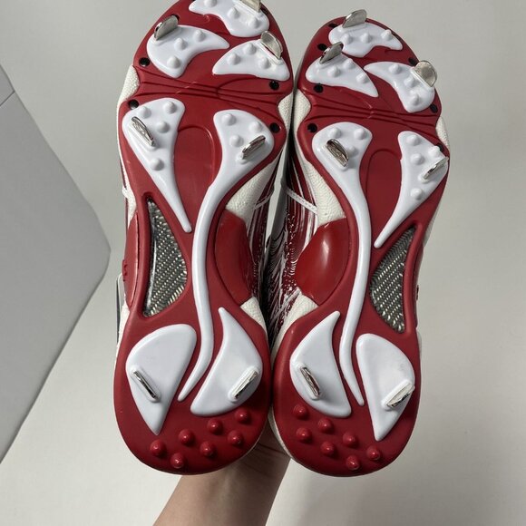 Ringor Flite Spikes Softball Metal Cleats Womens 10 Rising Tide White Red Wave‎ - Picture 9 of 9